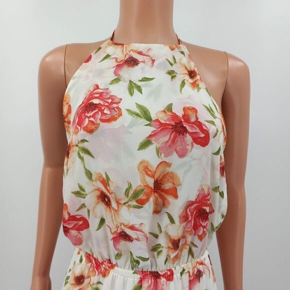 Show Me Your Mumu Heather Halter Maxi Dress In Pink Poppi Bridesmaids Floral S - Picture 5 of 12